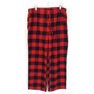 Sonoma Red Black Buffalo Check Pull-On Flannel Sleep Lounge Pants Mens XL NWOT